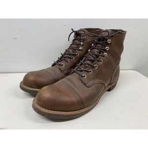 Red Wing 8111 Men's Heritage Iron Ranger Boots Lace Up Brown Leather Sz US 10D